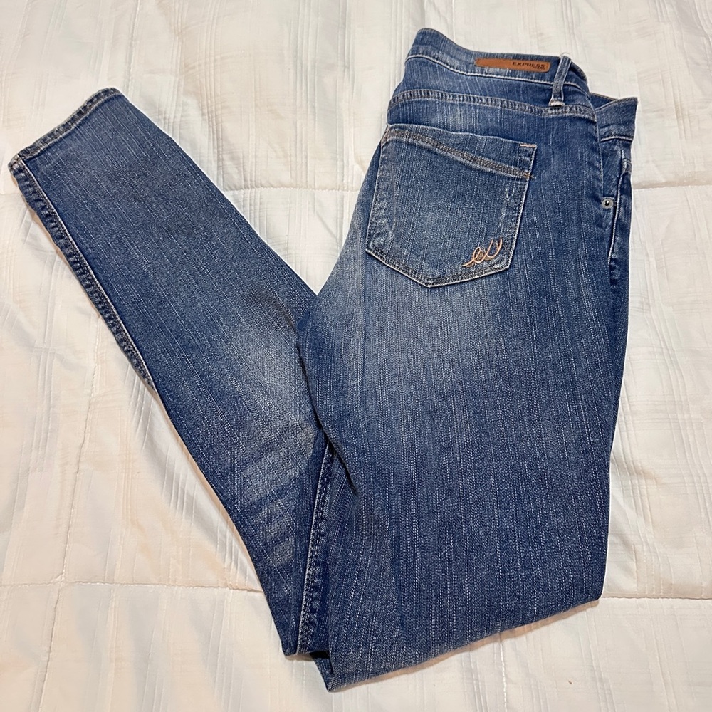 Express Women's Skinny Jeans in Classic Blue